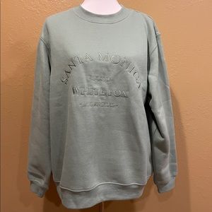 White Fox Boutique Best of Both Oversized Sweater Sage Green
